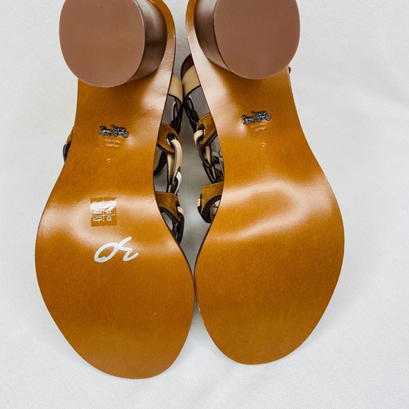 Coach G2075 Mid Heel Sandal with Coach Link - Picture 9 of 11